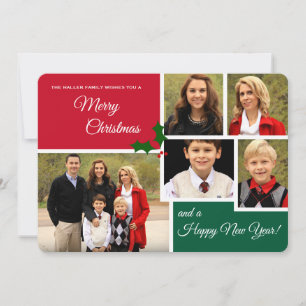 Klassische Holly 5 Foto Urlaubskarte Feiertagskarte