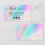 Klassische holografische Dankeschön elegante Visit Visitenkarte (Vorne/Hinten)