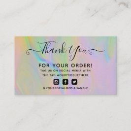 Klassische holografische Dankeschön elegante Visit Visitenkarte