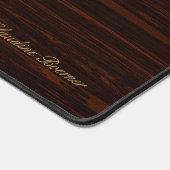 Klassische Holz-Look Textur mit elegantem Skriptna Schreibtischunterlage (Ecke)