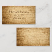 Klassische hölzerne Piraten-Art Visitenkarte (Vorne/Hinten)