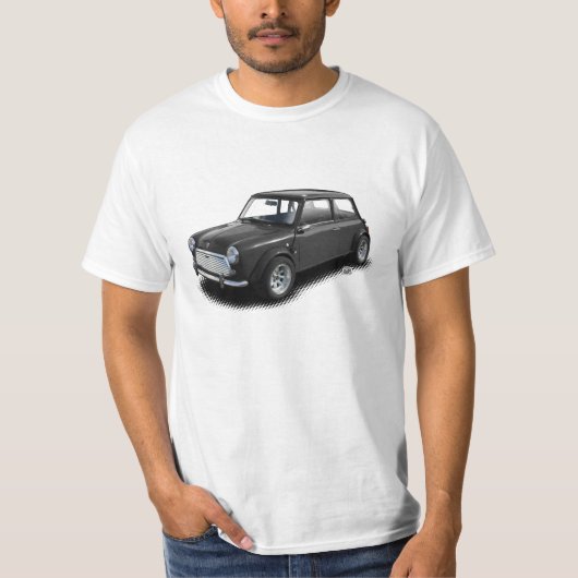 Klassische Holzkohlen-Miniauto auf weißem T - T-Shirt (Vorderseite)