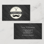 Klassische Holzpaneele aus Barbershop Visitenkarte (Vorne/Hinten)