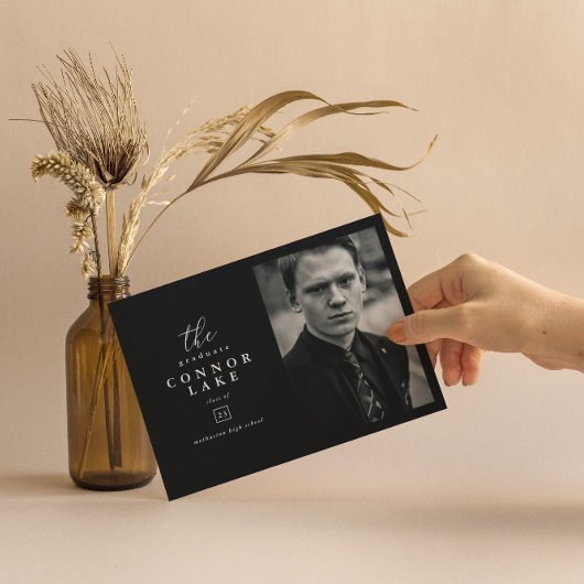 Klassische horizontale Foto-Graduierungspartei Einladung