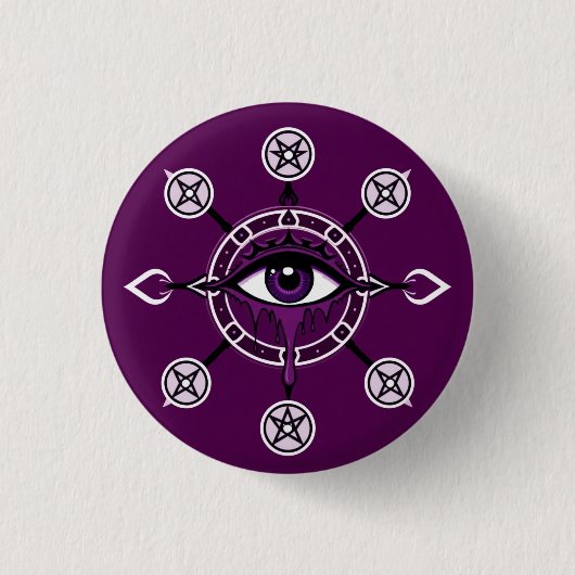 Klassische Horror-Spielkarten Button (Vorderseite)