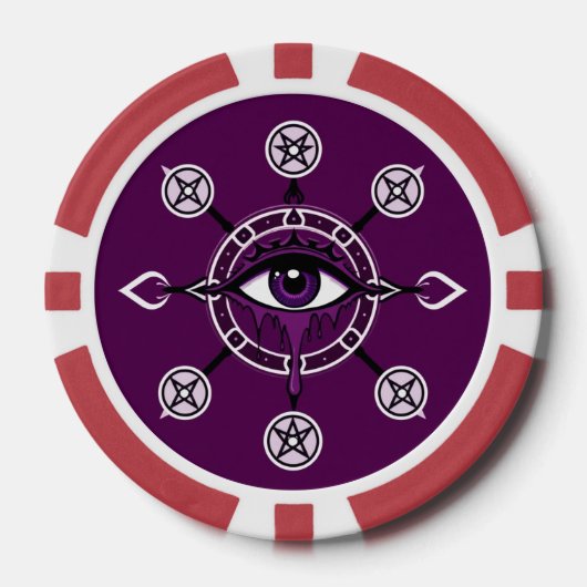 Klassische Horror-Spielkarten Pokerchips (Vorderseite)