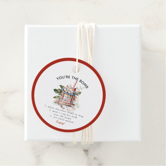 Klassische Hot Chocolate Bomb Weihnachten Geschenkanhänger (Beispiel)