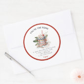 Klassische Hot Chocolate Bomb Weihnachten Runder Aufkleber (Umschlag)