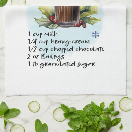 Klassische Hot Chocolate Geschirrtuch (Gefaltet)