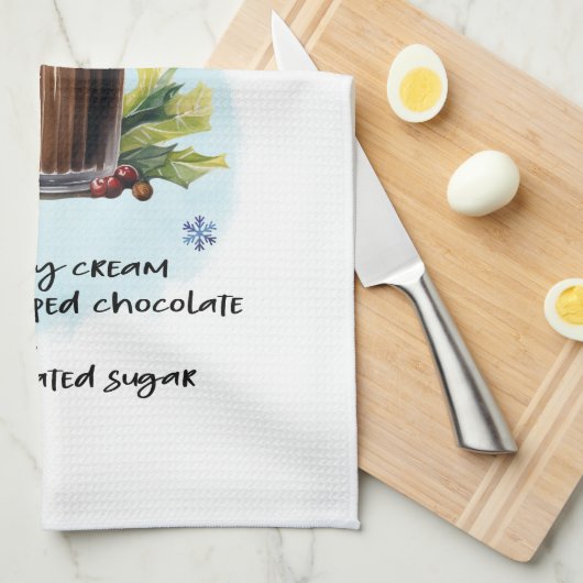 Klassische Hot Chocolate Geschirrtuch (Viertel Falte)