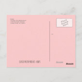 * Klassische Hübsche Poochies Rosa Postkarte * (Rückseite)