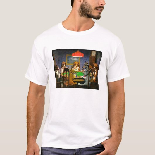 Klassische Hunde, die Poker-Bild auf T-Shirt (Vorderseite)