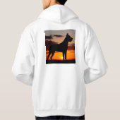 Klassische Hunde-Silhouette - Modernes Minimalisti Hoodie (Rückseite)