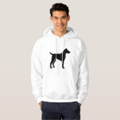 Klassische Hunde-Silhouette - Modernes Minimalisti Hoodie (Vorne ganz)