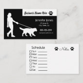 Klassische Hunde-Wanderkarten mit Zeitplan Visitenkarte (Vorne/Hinten)