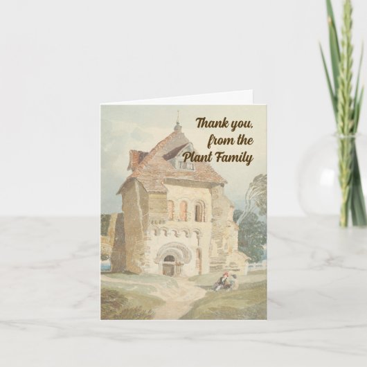 Klassische Hütte Dankeschön Karte (Vorderseite)