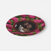 Klassische Hydrangeas-Teller für Hochzeiten Erinne Pappteller (Schrägansicht)