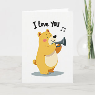 Klassische Ich-liebe-dich-Bär-Karte Karte