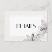 Klassische Illustrierte Blütenlilien - Details Begleitkarte (Vorderseite)