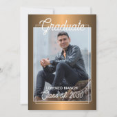 Klassische Imitate Glossy Gold Copper Abschluss Ankündigung (Vorderseite)