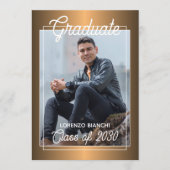 Klassische Imitate Glossy Gold Copper Abschluss Ankündigung (Vorderseite)