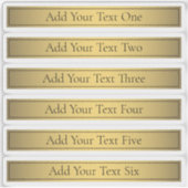 Klassische Imitate Gold 2 mit schwarzem Text Aufkleber (Vorderseite)