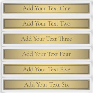Klassische Imitate Gold 2 mit schwarzem Text Aufkleber