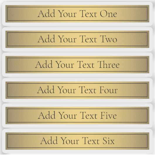 Klassische Imitate Gold 2 mit schwarzem Text Aufkleber (Vorderseite)