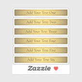 Klassische Imitate Gold 2 mit schwarzem Text Aufkleber (Blatt)