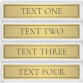 Klassische Imitate Gold mit schwarzem Text Aufkleber (Vorderseite)