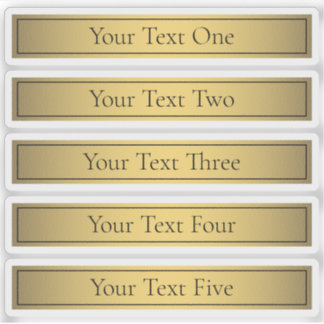 Klassische Imitate Gold v2 mit schwarzem Text Aufkleber