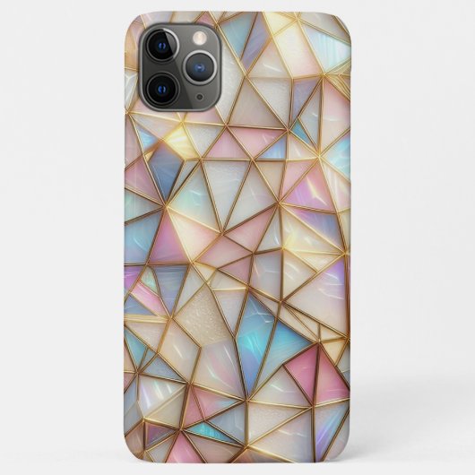 Klassische Imitate Iridescent Glas Polygon Mosaik Case-Mate iPhone Hülle (Rückseite)