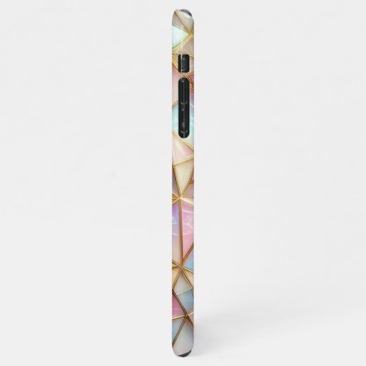 Klassische Imitate Iridescent Glas Polygon Mosaik iPhone Hülle (Linke Seite)