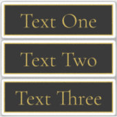 Klassische, individuell anpassbare Black & Imitate Aufkleber (Vorderseite)