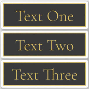 Klassische, individuell anpassbare Black & Imitate Aufkleber