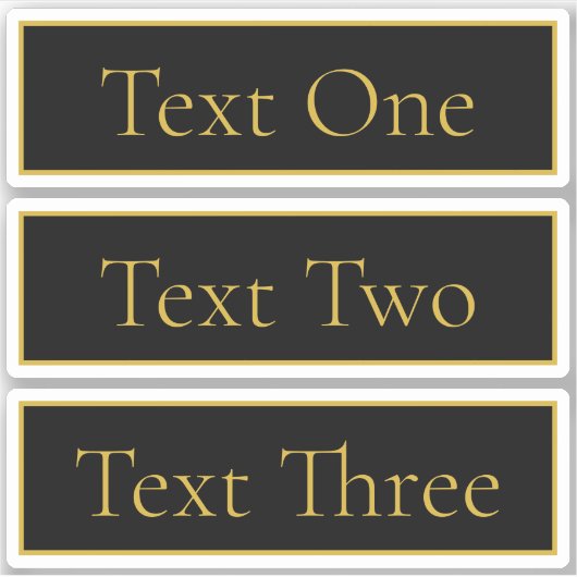 Klassische, individuell anpassbare Black & Imitate Aufkleber (Vorderseite)