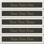 Klassische, individuell anpassbare Black & Imitate Aufkleber (Vorderseite)