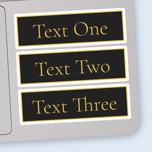 Klassische, individuell anpassbare Black & Imitate Aufkleber