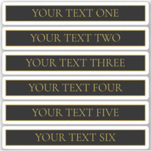 Klassische, individuell anpassbare Black & Imitate Aufkleber