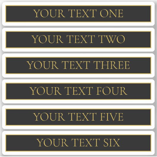 Klassische, individuell anpassbare Black & Imitate Aufkleber (Vorderseite)