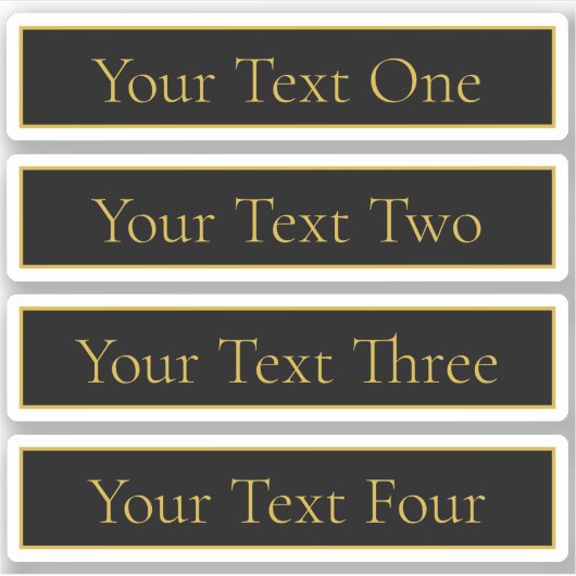 Klassische, individuell anpassbare Black & Imitate Aufkleber (Vorderseite)