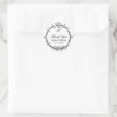 Klassische, individuell anpassbare Mit Monogramm S Runder Aufkleber (Tasche)