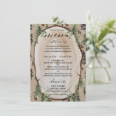 Klassische, individuell anpassbare Winterwoodland- Menükarte (Stehend Vorderseite)