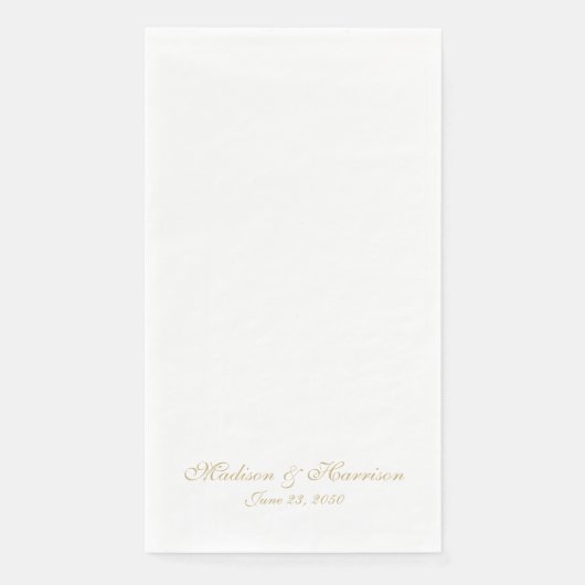 Klassische individuelle Namen mit Goldschrift dati Serviette (Vorderseite)