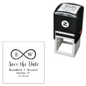 Klassische Infinity-Monogramm-Hochzeit Save the Da Permastempel (Beispiel)