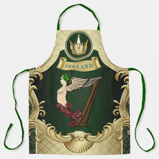 Klassische Irish Celtic Harp Service Schürze (Vorderseite)