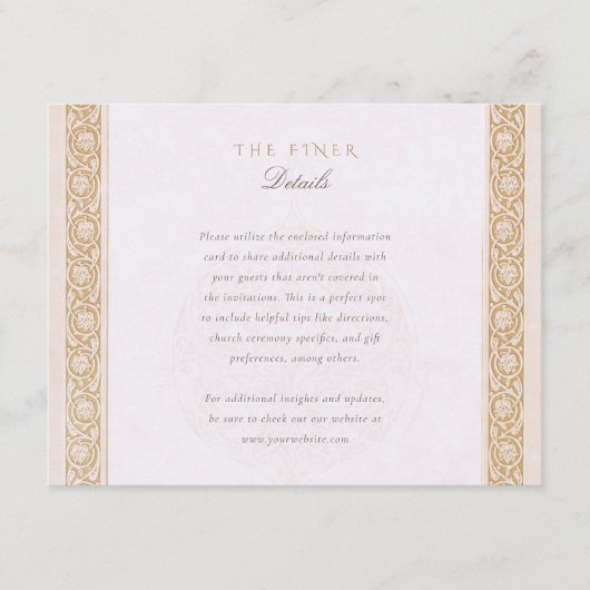 Klassische Islamische Blumenausweis Begleitkarte (Vorderseite)