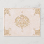 Klassische Islamische Blumenausweis Begleitkarte (Rückseite)