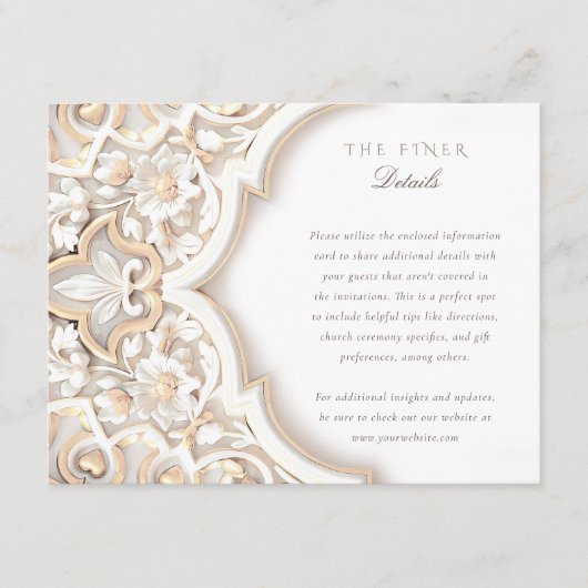 Klassische Islamische Blumenausweis Begleitkarte (Vorderseite)