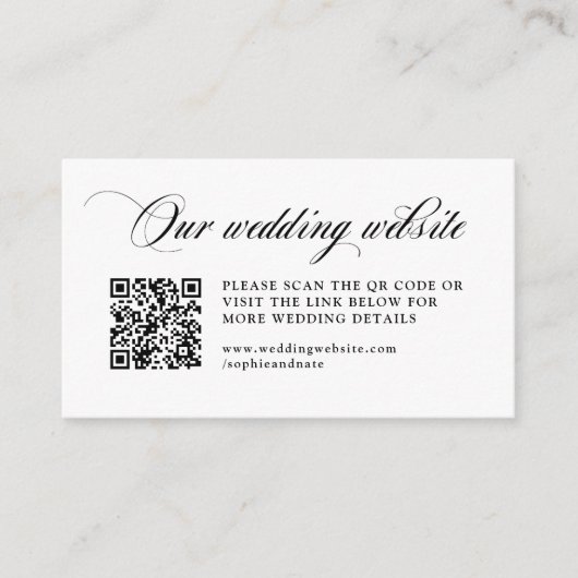 Klassische italienische Elegance | QR-Code für Hoc Begleitkarte (Vorderseite)